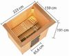 Karibu Sauna Selena mit Dachkranz + 3,6kW Plug&Play Ofen integrierte Steuerung Bild 4
