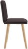 vidaXL Esszimmerstühle 2 Stk. Dunkelbraun Stoff 4101259 Bild 5