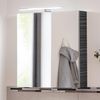 Fackelmann SBC B.PERFEKT Gäste-WC Spiegelschrank 50 cm, Anthrazit Holzoptik, links Bild 2