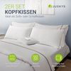 Juskys Kopfkissen 2er Set, Polyester weiß, 40 x 80 cm Bild 2