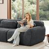Ecksofa aus Plüsch mit modularem Design, grau Bild 3