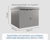 Hörmann EcoStar Euroline Gerätehaus Flachdach mit Lichtband 262 x 262 Graualuminium 2-flg Bild 3