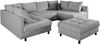 COLLECTION AB Wohnlandschaft Toni U-Form, B: 298 cm, Set: Sofa & Hocker, 3 Zierkissen, Federkern Bild 4