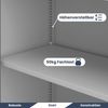 Vitrinenschrank abschließbar WIOLA - mit Schubladen| Büroschrank aus Stahl Aktenschrank mit Glasfenster Metallschrank Mehrzweckschrank, 185x90x40cm Grau Bild 4