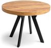 Runder Ausziehtisch Ø90-190 cm, Schwarz-Metall Y & Craft Eiche, Esstisch Bild 4