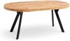 Runder Ausziehtisch Ø90-190 cm, Schwarz-Metall Y & Craft Eiche, Esstisch Bild 5