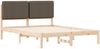 vidaXL Bettgestell mit gepolstertem Kopfteil Taupe 140 x 190 cm 877917 Bild 4