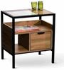 Beistelltisch >Mandurah 1< Schublade, Ablagen, Eiche Dekor, Metall + MDF - 48x55x35cm (BxHxT) Bild 4