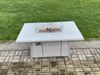 Fimous 8-Sitzer Polyrattan Gartenmöbel Set mit 2 Sofa; Gas Feuertisch und 2 Kleiner Hocker Outdoor Terrassen Essgruppe Helles Grau Bild 4