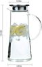 FELIXLEO Karaffe Karaffe Borosilikatglas Glaskaraffe mit Edelstahl Deckel 1500ml Bild 2