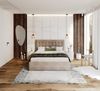 FDM Polsterbett Elegant - Stauraum & modernes Design 120x200 140x200 160x200 180x200cm (MADE IN EU - mit hochwertigem Velours Bezug, Bettrahmen, Bett, Optional mit Matratze bestellbar, Mit großem Kopfteil für Komfort - Bettkasten mit Hubrahmen), Metall... Bild 5