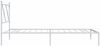 vidaXL Bettgestell mit Kopfteil Metall Weiß 100x200 cm 376546 Bild 5