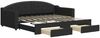 vidaXL Tagesbett Ausziehbar mit Schubladen Schwarz 90x190 cm Stoff 3197578 Bild 2