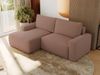 L-förmiges Ecksofa mit Armlehnen, Schlaffunktion und losen Kissen - BELLUNO - links - Rosa Boucle Bild 3