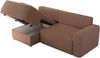 L-förmiges Ecksofa mit Armlehnen, Schlaffunktion und losen Kissen - BELLUNO - links - Rosa Boucle Bild 5