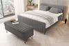 99rooms Lucio Boxspringbett mit Hocker Boucle-Stoff ANTHOLOGY Grau 180x200 cm Bild 3
