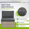Juskys Polyrattan Gartenmöbel Set Salou - Outdoor Lounge wetterfest 6 Personen - Sitzecke mit Tisch & Kissen für Garten, Balkon, Terrasse - Grau Bild 4