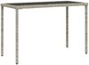 vidaXL Gartentisch mit Glasplatte Hellgrau 115x54x74 cm Poly Rattan 365079 Bild 2