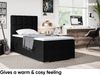 MEBLINI Boxspringbett LUKAS 80x200 cm mit Bettkasten - H3/Schwarz Webstoff Gepolstert Einzelbett mit Topper & Bonellfederkern-Matratze - 80x200 Links Bild 4