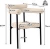 Merax Esszimmerstuhl (Set, 4 St), 4er Set Polsterstühle Wohnzimmer Samt Küchenstühle Eisengestell, Beige | schwarz Bild 4