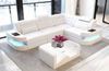 Mini Couch Como L Form in Leder - Ledermix - weiß - Rechts Bild 2