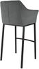 Barhocker GIBEL - Metall Grau 64x48x110 cm Schwarz | Barstuhl Mit Lehne Tresenhocker Tresenstuhl Kneipenhocker Kneipenstuhl Bild 4