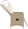vidaXL 3-tlg. Bistro-Set mit Kissen Beige Poly Rattan 365676 Bild 5