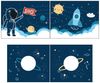 Kinderbett mit Rutsche Karolina Massivholz Grau Textilset Rakete Bild 3