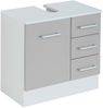 Waschbeckenunterschrank >Riga< in Hellgrau-Matt - 60x54x35cm (BxHxT) Bild 2