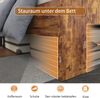 Bett 140×200 cm mit Metall-Lattenrost und hohem Kopfteil in Braun Bild 4