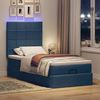 vidaXL Ottomane Bett mit Matratze & LEDs Blau 90x200 cm Stoff 3313981 Bild 3