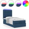 vidaXL Ottomane Bett mit Matratze & LEDs Blau 90x200 cm Stoff 3313981 Bild 5