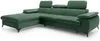 Vente-unique - SAMARA Sofa SamtStoff Grün - B 193 cm x H 75 cm x L 280 cm Bild 3