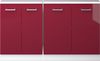 Küchenschrank für Dachschrägen R-Line Rot Hochglanz/Weiß 140 cm 2er Set Vicco Bild 4