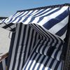 Swing&Harmonie Strandkorb XXL inkl. Abdeckcover Luxus mit 4 Kissen, Klapptische, Zeitungsfächer, Volllieger, Ostsee-Modell, mit LED Beleuchtung und Solarmodul Bild 3