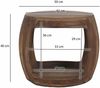 Beistelltisch Ø 50cm Sheesham Massivholz rund mit Ablagefach – Couchtisch Echtholz handgefertigt Bild 4