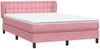vidaXL Boxspringbett mit Matratze Rosa 160x210 cm Samt 3317870 Bild 4