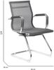 Dmora Stuhl Balvano, Büro-Wartezimmersitz mit Armlehnen, Ergonomischer Wartesitz, 62x54h89 cm, Grau Bild 3
