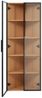 Flieks Glasvitrine Eckvitrine mit LED-Beleuchtung und 5 Fächer (1-St, B62/T35/H160 cm) Standvitrine Eckschrank Hochschrank Highboard Wohnzimmer Bild 2