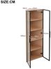 Flieks Glasvitrine Eckvitrine mit LED-Beleuchtung und 5 Fächer (1-St, B62/T35/H160 cm) Standvitrine Eckschrank Hochschrank Highboard Wohnzimmer Bild 3