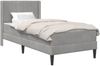 vidaXL Bettgestell mit Matratze mit Kopfteil Hellgrau 90 x 190 cm Samt 3415244 Bild 2