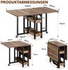 TLGREEN Esstisch ausziehbar 33-133 cm mit offene Ablagen,klappbarer Küchentisch, für 1-6 Personen Bild 2