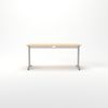 Rheinland Möbel Statio Schreibtisch 160x80 cm höhenverstellbar ±10 mm in Ahorn – großzügiger Bürotisch für Homeoffice & Büro, C-Fuß, Kabelwanne, einfache Montage, FSC® zertifiziert Bild 2
