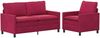 vidaXL Sofa Set 2 pcs Weinrot Samt 3417071 Bild 2