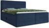 Boxspringbett Mollo mit 2 Bettkästen, Doppelbett mit Bonell-Matratze und Topper, Polsterbett in weichem Cordstoff, Bett, Bettgestell für Schlafzimmer (Blau (Tilia 77), 160 x 200 cm) Bild 2
