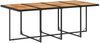 vidaXL 13-tlg. Garten-Essgruppe mit Kissen Schwarz Poly Rattan 3211347 Bild 4