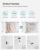 Songmics Schuhregal mit 8 Fächern, Schuhschrank, 30 x 40 x 30 cm pro Fach, schmal, mit Türen, Stahlrahmen, Kunststoff, für Flur, Schlafzimmer, Eingangsbereich, weiß CPL034W01 Bild 3