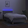 Boxspringbett mit Matratze & LED Stoff Hellgrau 90x200 cm, Härtegrad: H2 [3133525] Bild 4