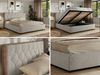Polsterbett mit Bettkasten LARINO CLASSIC 160 x 200 cm Lattenrost und Gasdruckfedern, stabiles Bettgestell, modernes Design Pocket Matratze - Hellgrau Strukture - VIRE LUX Bild 2