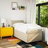 vidaXL Boxspringbett mit Matratze Creme 100x200 cm Stoff 3288097 Bild 4